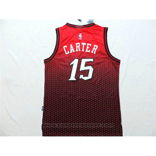 Maglia Risuonare Moda Toronto Raptors Vince Carter #15 Rosso